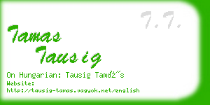 tamas tausig business card